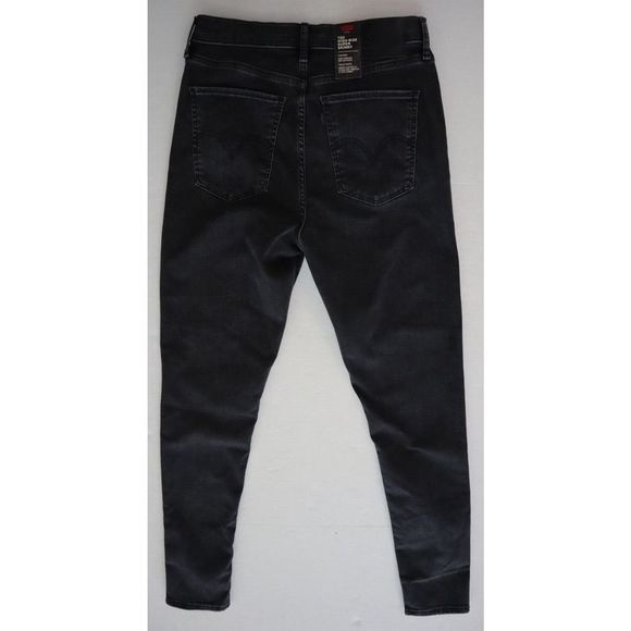 Levi's 720 Women's Sz 31 Black Mile High-Rise Super Skinny Jeans - Picture 2 of 7
